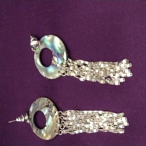 By influence women's mother of pearl beautiful gorgeous real shell earrings